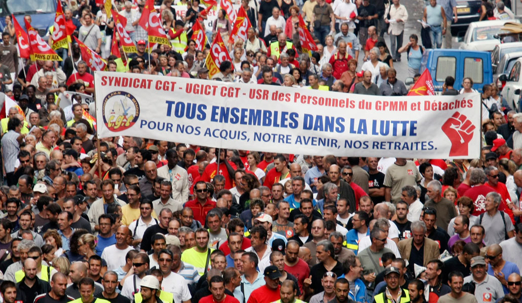 Demonstrationer i Frankrike.