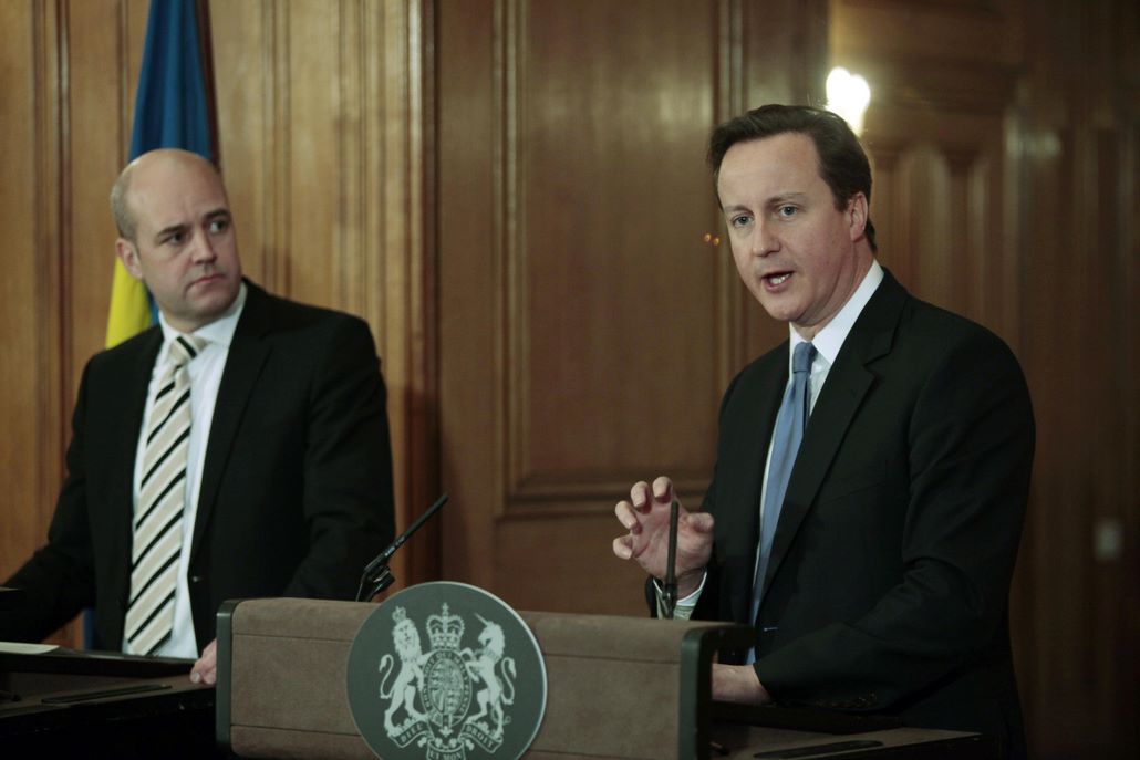 Fredrik Reinfeldt och David Cameron.