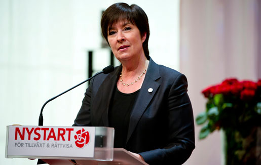 Mona Sahlin på Socialdemokraternas extrakongress.