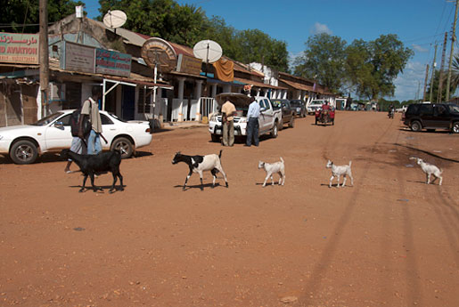 I centrum av huvudstaden Juba går getterna på grusgator. Några få vägar i Sydsudan är asfalterade. I centrum av huvudstaden Juba går getterna på grusgator. Några få vägar i Sydsudan är asfalterade.