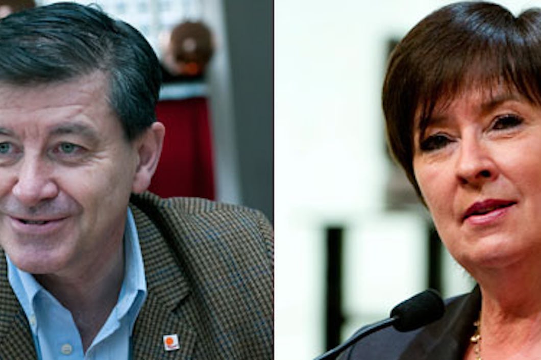 Guy Ryder och Mona Sahlin.