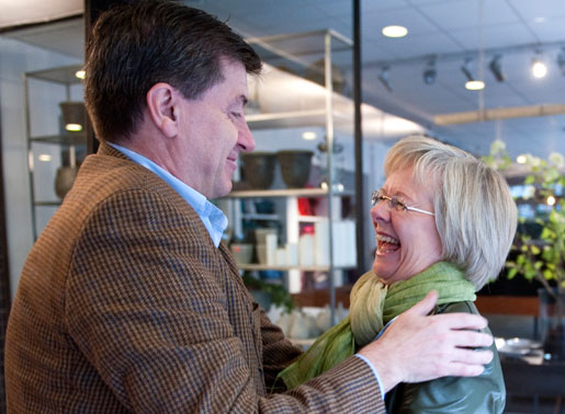 Guy Ryder träffar Wanja Lundby-Wedin i Stockholm 2009.