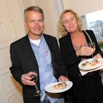 Åke Johansson, tågmästare, och Tina Johansson.