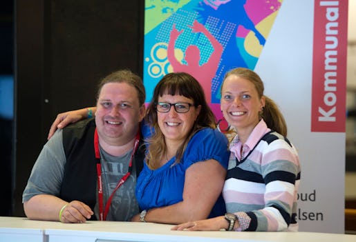Micke Lingåker, 39, Marie Krantz, 36 och Sara Sjödin, 27, är med Kommunals kongress för första gången.