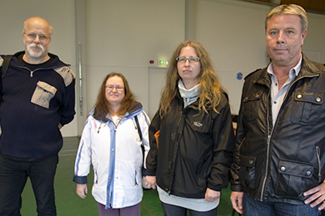 Benny Appelqvist, Lena Edinge, Ann-Louise Gustavsson och Thomas Jonsson är alla skyddsombud på Samhall och uppskattar möjligheten att få träffa varandra och andra skyddsombud.
