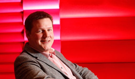 Tobias Baudin talar på historisk mark på första maj. Foto: Sören Andersson