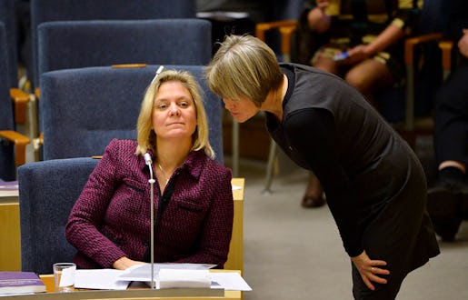 Magdalena Andersson och Ulla Andersson. Foto: Henrik Montgomery