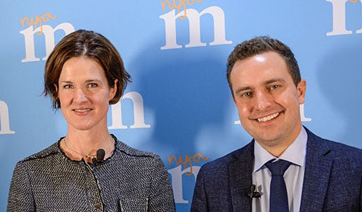 Anna Kinberg Batra och Tomas Tobé, Moderaternas partiledare respektive partisekreterare. Foto: Fanni Olin Dahl