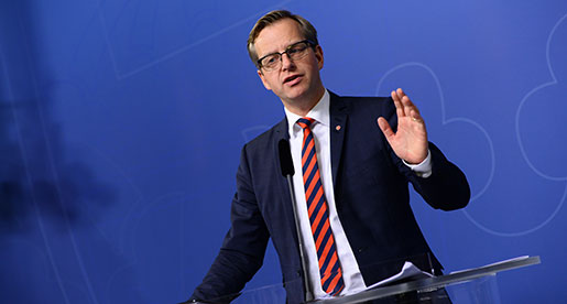 Näringsminister Mikael Damberg ser de statliga vd:arnas engagemang i Svenskt Näringsliv som utvecklande. Foto: Maja Suslin