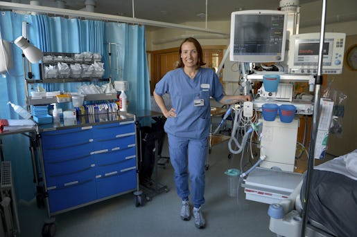 Läkarförbundet slöt för första gången ett sifferlöst avtal med SKL i förra avtalsrörelsen. Men i Stockholms läns landsting bjuder arbetsgivarnas för tillfället 1,5 procent. – Nu överväger vi att begära centrala förhandlingar, men då kan vi inte förhandla om nivån, bara om fördelningen, säger Läkarförbundets ordförande Heidi Stensmyren. Foto: Janerik Henriksson