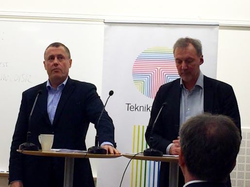 Anders Weihe, förhandlingschef och Åkes Svensson vd, Teknikföretagen. Foto: Kim Nilsson