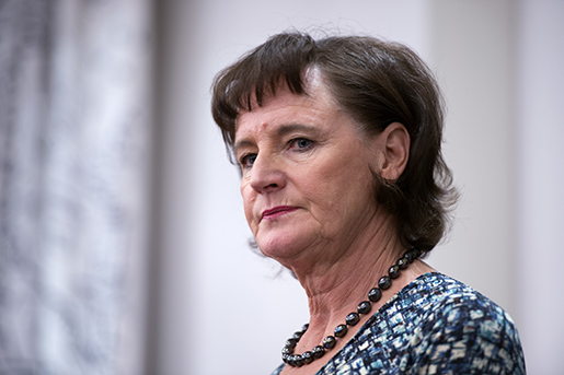 STOCKHOLM 2016-01-15 Kommunals fˆrbundsordfˆrande Annelie Nordstrˆm vid fredagens presstr‰ff g‰llande Wallstrˆms l‰genhet i Stockholm. Foto Henrik Montgomery / TT / Kod 10060