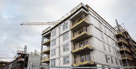 STOCKHOLM 20151230 Flerfamiljshus byggs i Norra DjurgÂrdsstaden Foto: Christine Olsson / TT / Kod 10430