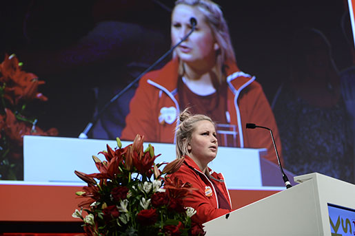 STOCKHOLM 20150425 TherÈse Gunnarsson fotad p Handels kongress i ƒlvsjˆ 2016. Foto: Maja Suslin / TT kod 10300