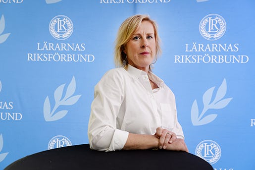 STOCKHOLM 2016-05-21 ≈sa FahlÈn valdes till ny ordfˆrande fˆr L‰rarnas Riksfˆrbund (LR) vid fackfˆrbundets kongress p lˆrdagen. Foto: Anders Wiklund / TT / kod 10040