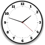 Clock Isolated on White. Rasterized copy