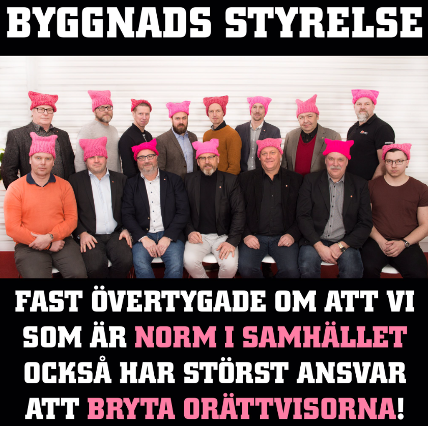 Skärmdump: Byggnads Twitterkonto
