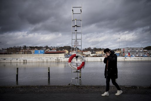 Marwan Arkawi är glad att vara tillbaka nära havet.