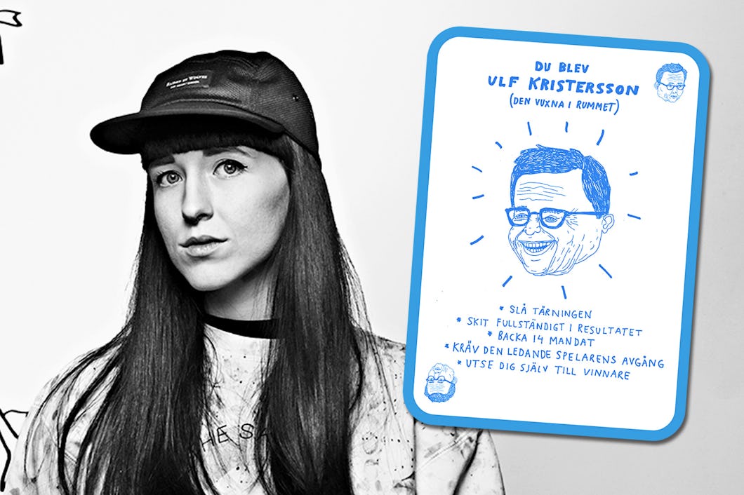 BIm Eriksson och hennes kort på Ulf Kristersson.