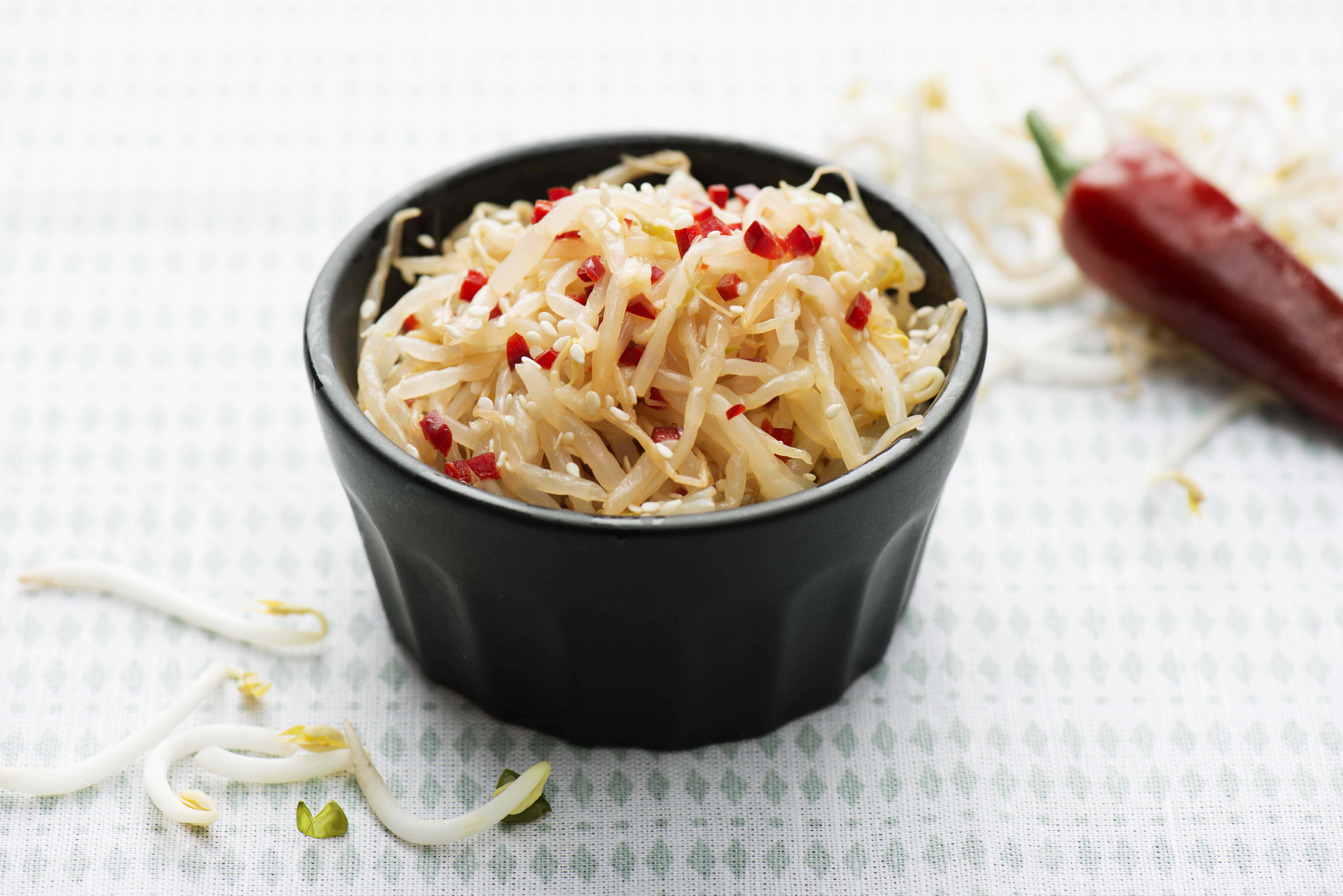 Koreansk mungbönssallad.