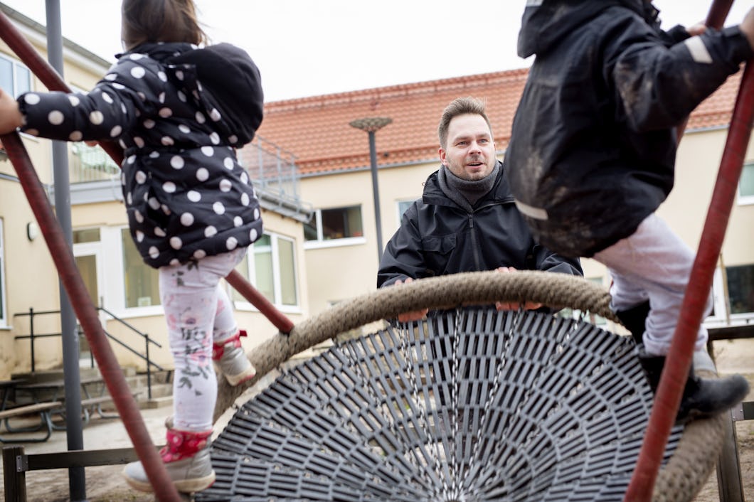 Tommy Bäckman på Stångbönans förskola.