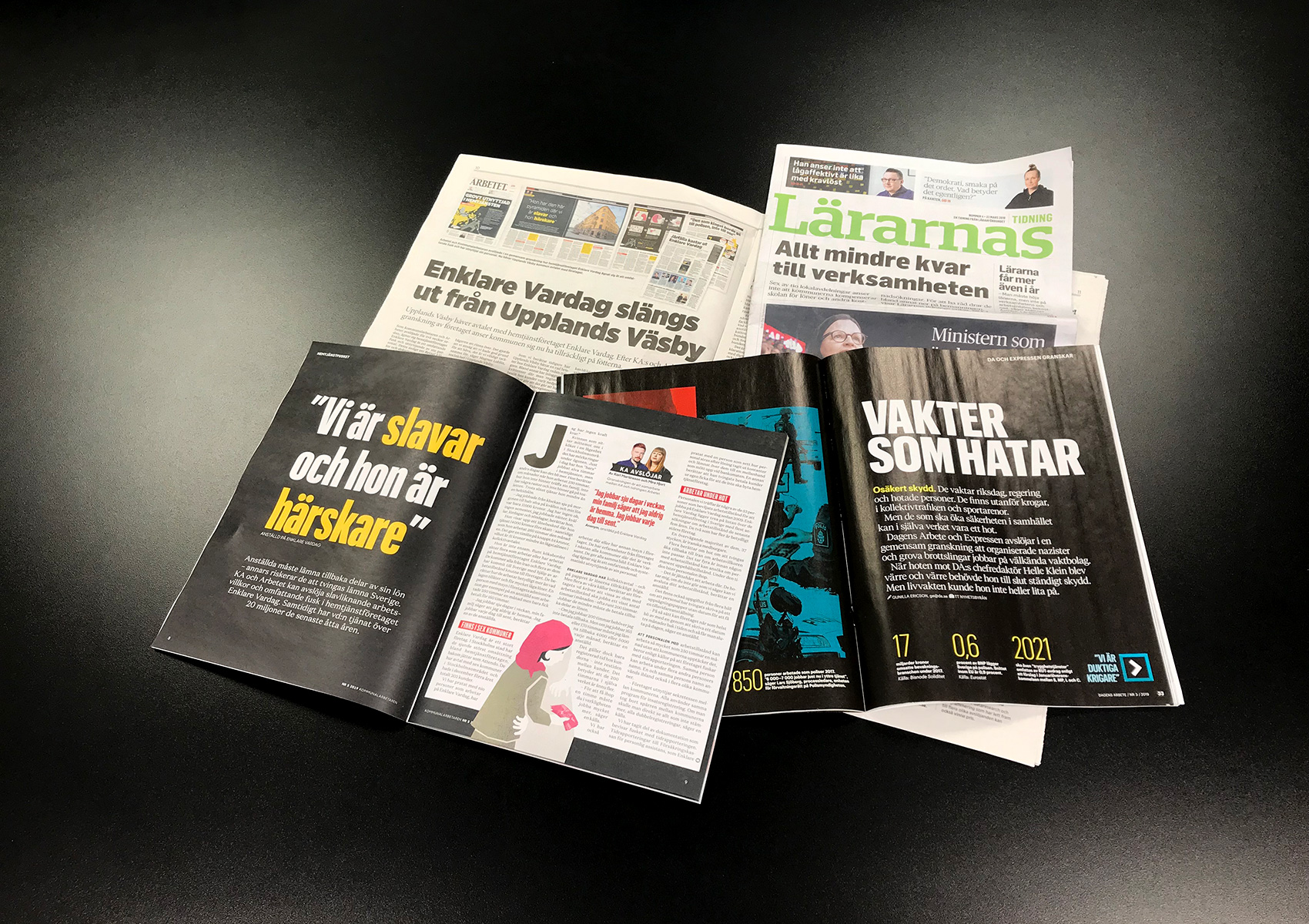 Fria fackförbundstidningar.