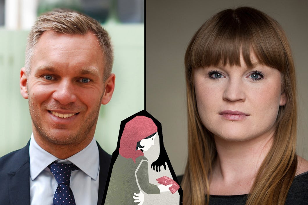 Erik Slottner (KD) och Clara Lindblom (V).