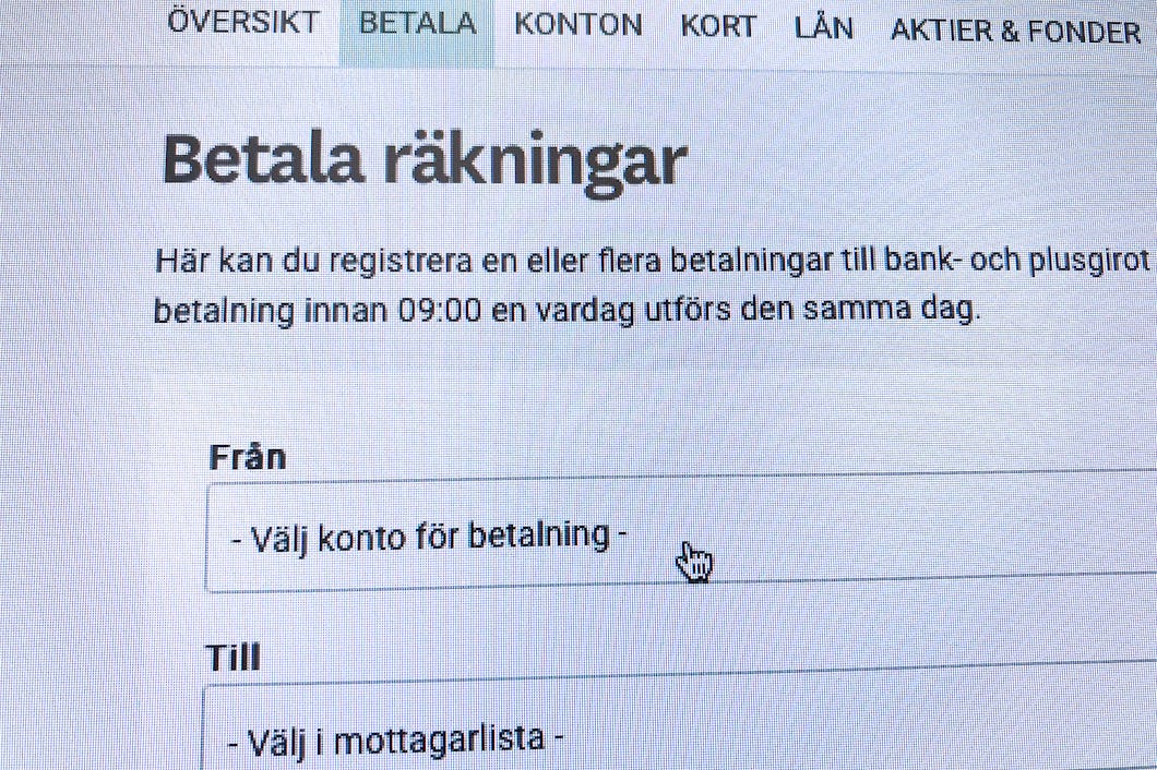 Betala räkningar.