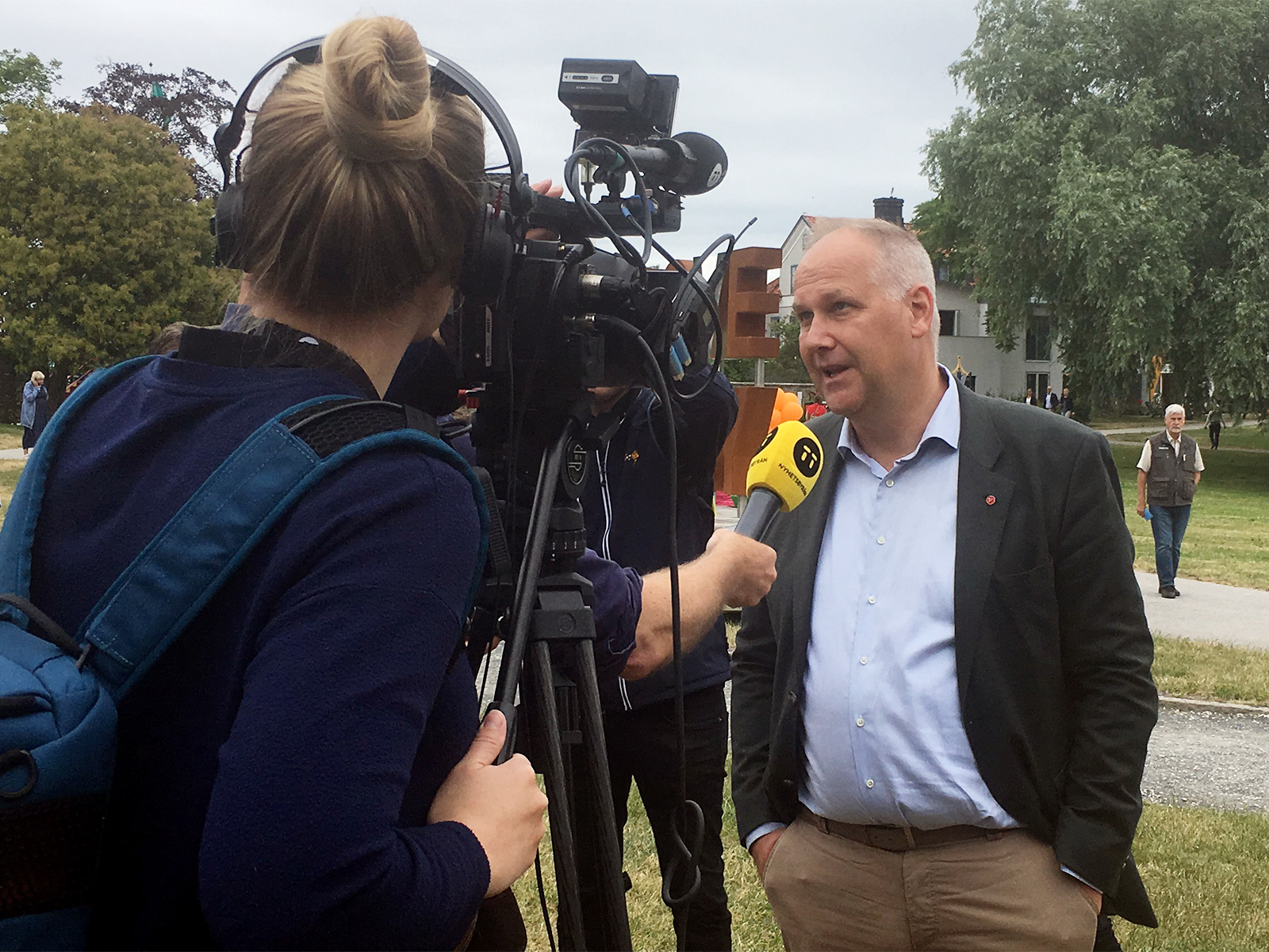 Jonas Sjöstedt (V) i Almedalen.