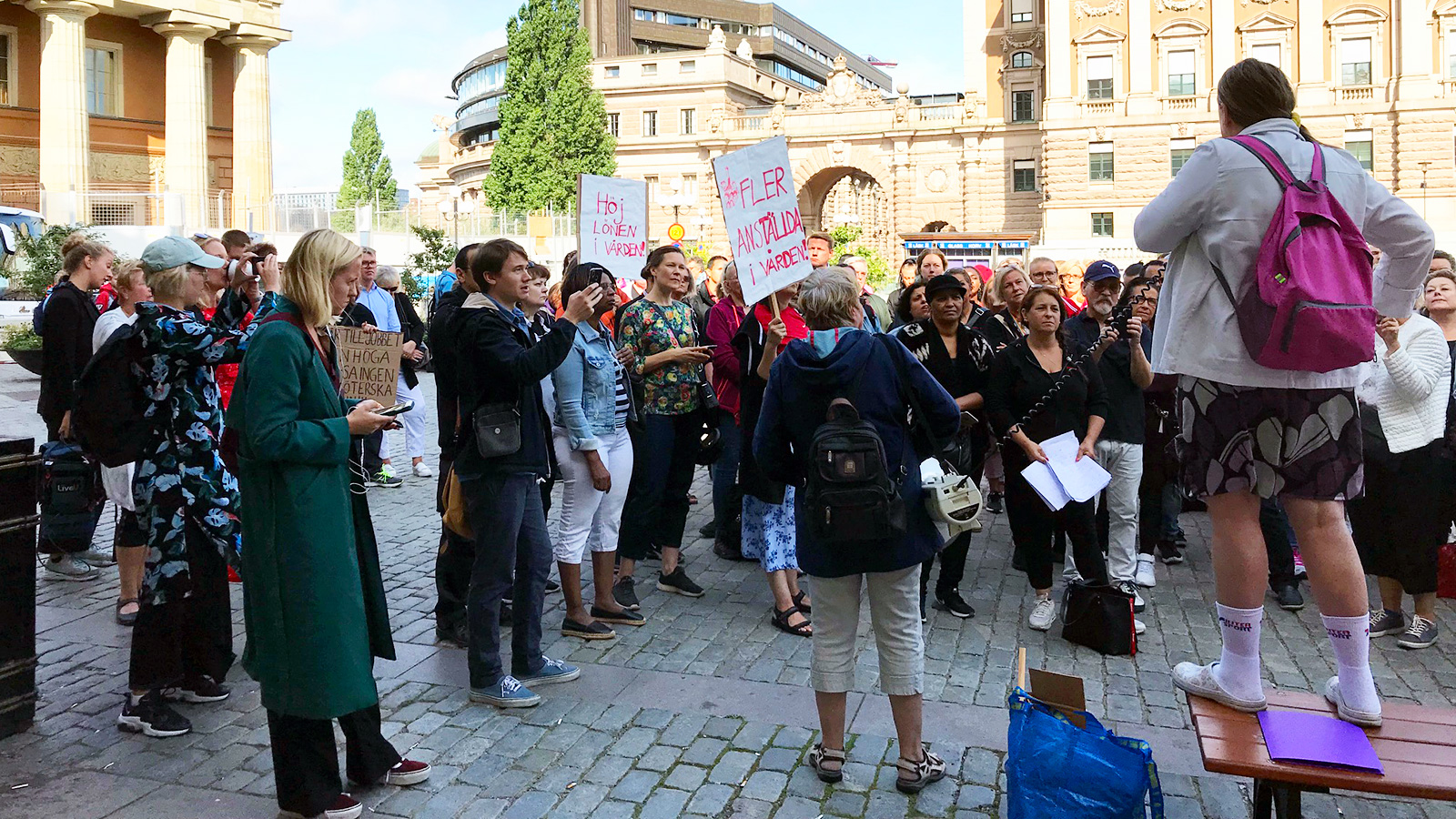 Undersköterskeupprorets manifestation i Stockholm.