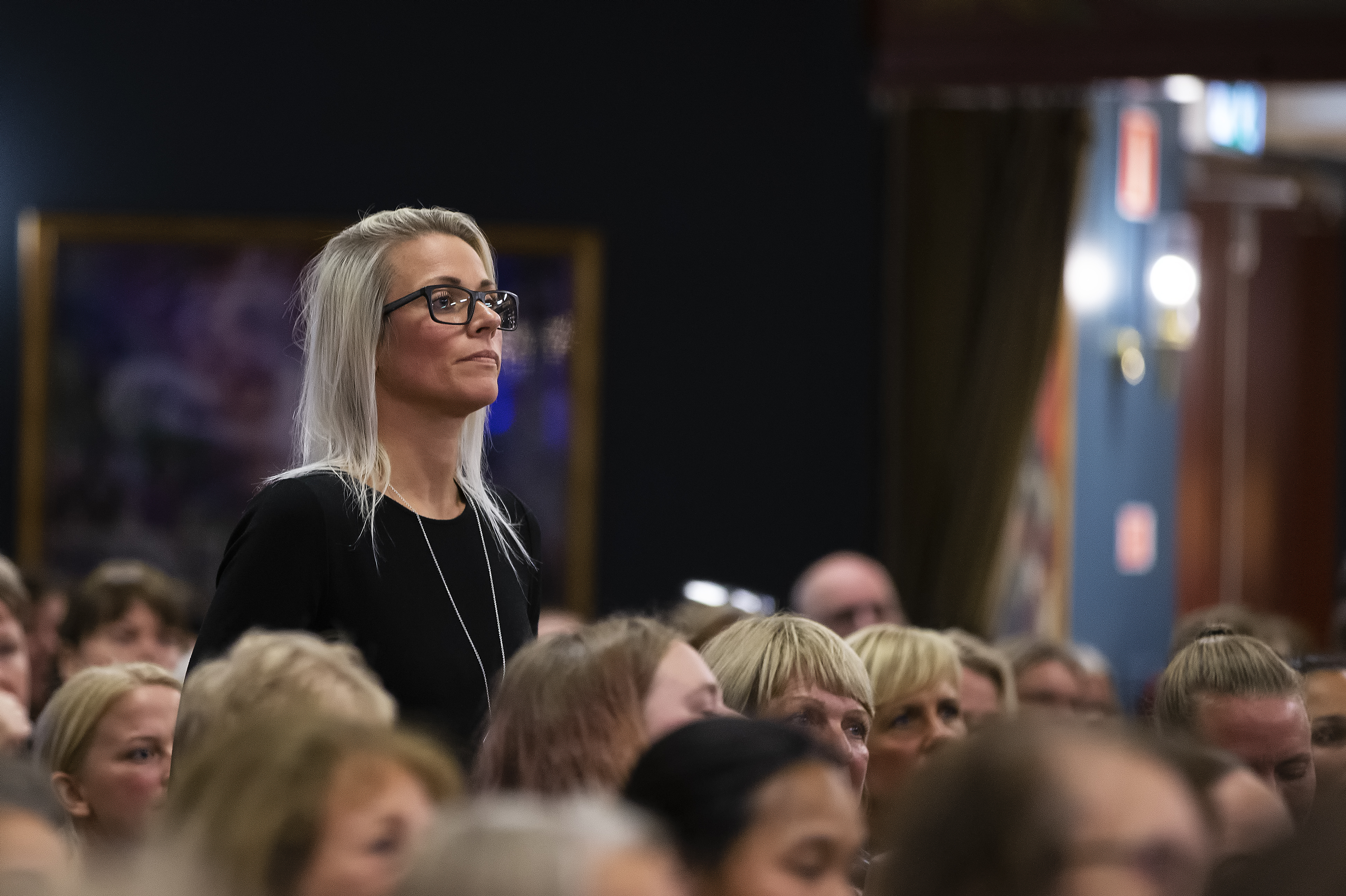 Annika Jönsson, sektionsordförande, vid medlemsmötet i Trelleborg.