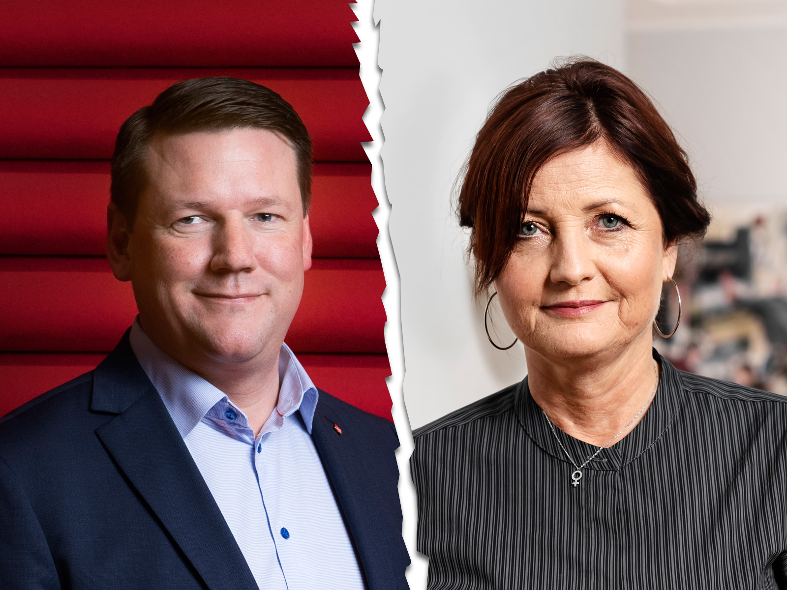 Tobias Baudin, Kommunal, och Marie Nilsson, IF Metall.