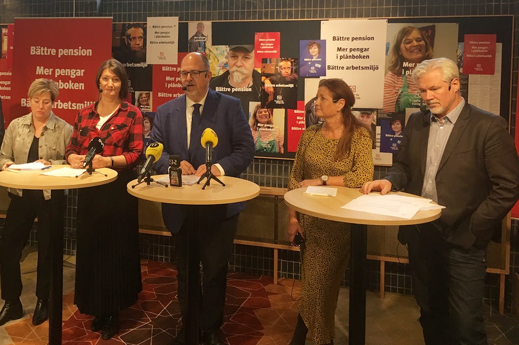 Magnus Pettersson, Fastighets, Malin Ackholt, Hotell- och restaurangfacket, Susanna Gideonsson, Handels, Karl-Petter Thorwaldsson, LO, Marie Nilsson, IF Metall och Torbjörn Johansson, LO, kommenterade Kommunals avhopp från LO-samordningen.