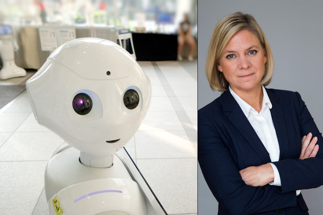 Magdalena Andersson (S) tror på välfärdstekniken.