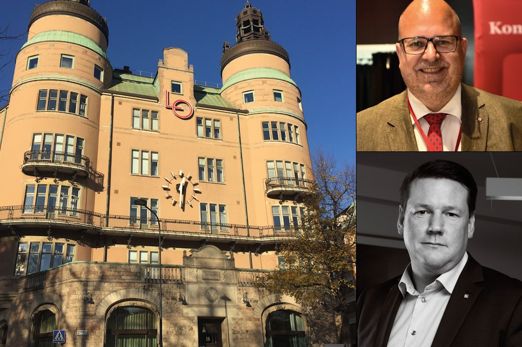 Karl-Petter Thorwaldsson, LO, och Tobias Baudin, Kommunal.