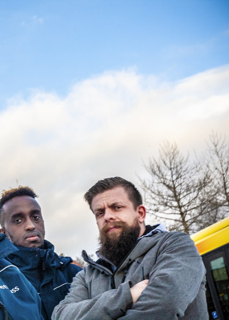 Helen Johansson, Adnan Jeyte och Henrik Westman, bussförare på Vy Buss i Östersund.