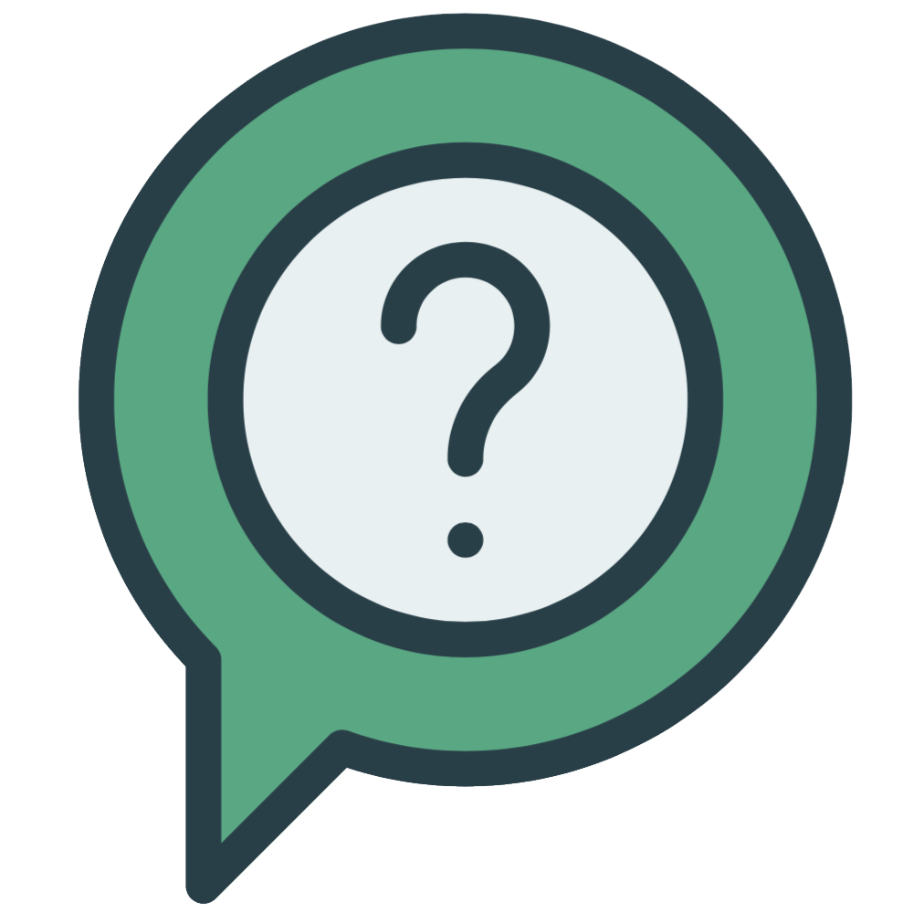 Ett frågetecken i en pratbubbla