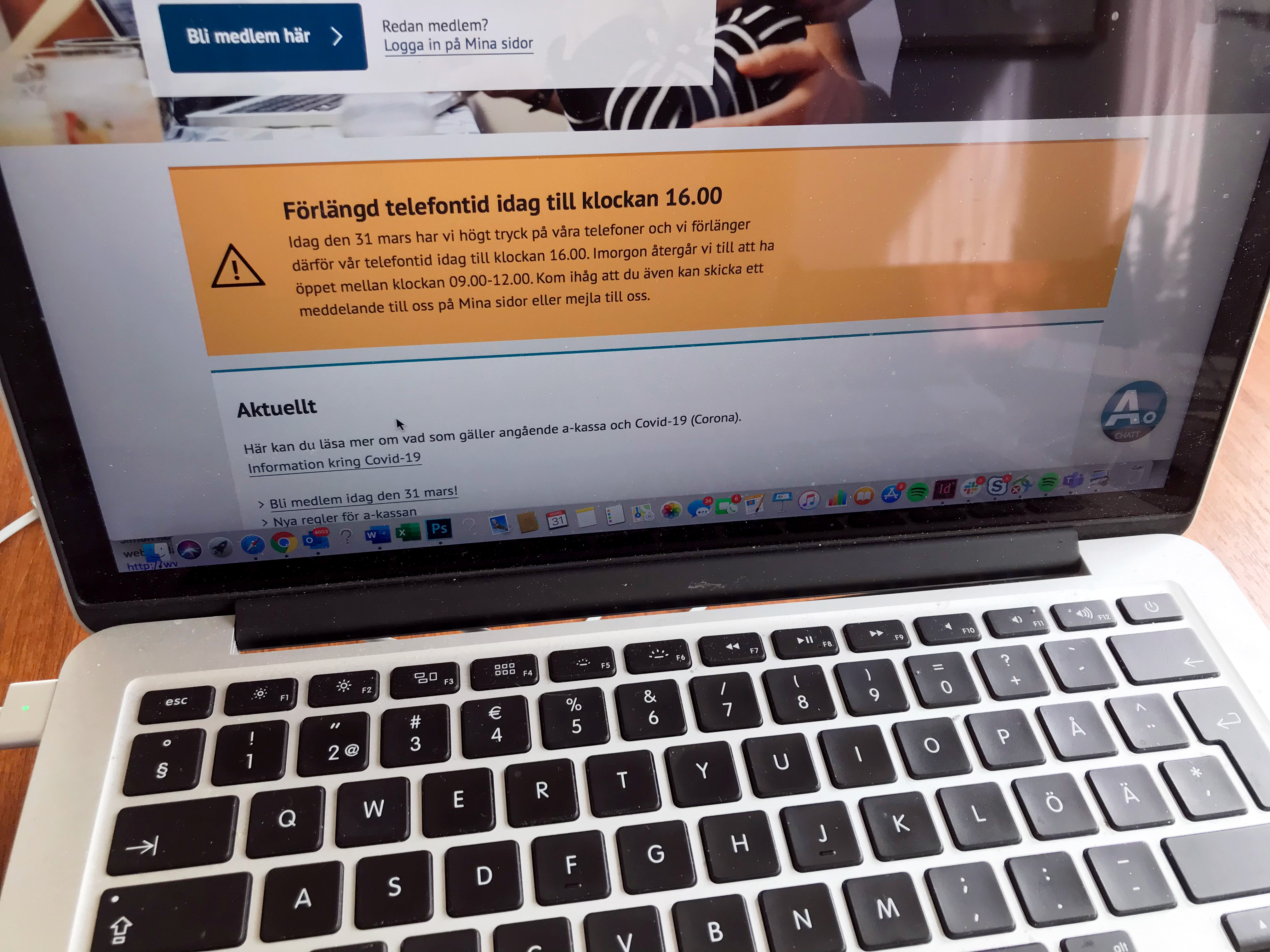 Kommunals a-kassas hemsida.