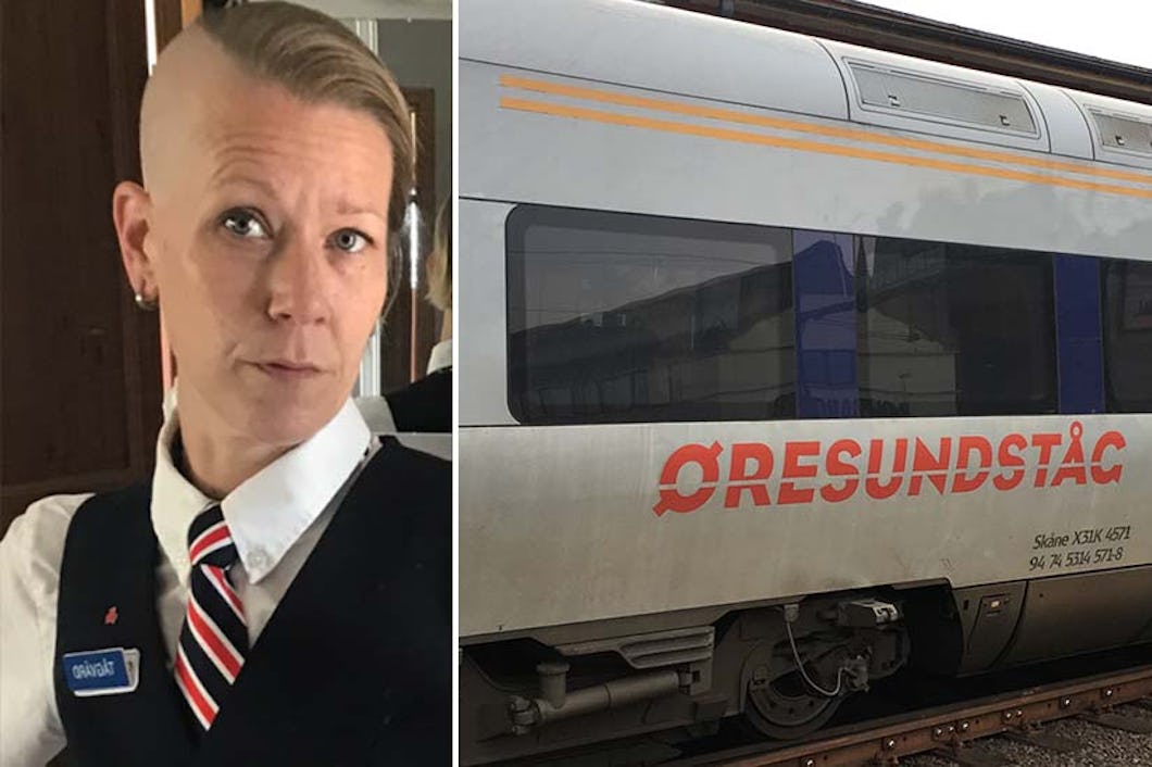 Sarah Andersson, tågvärd på Öresundståg.