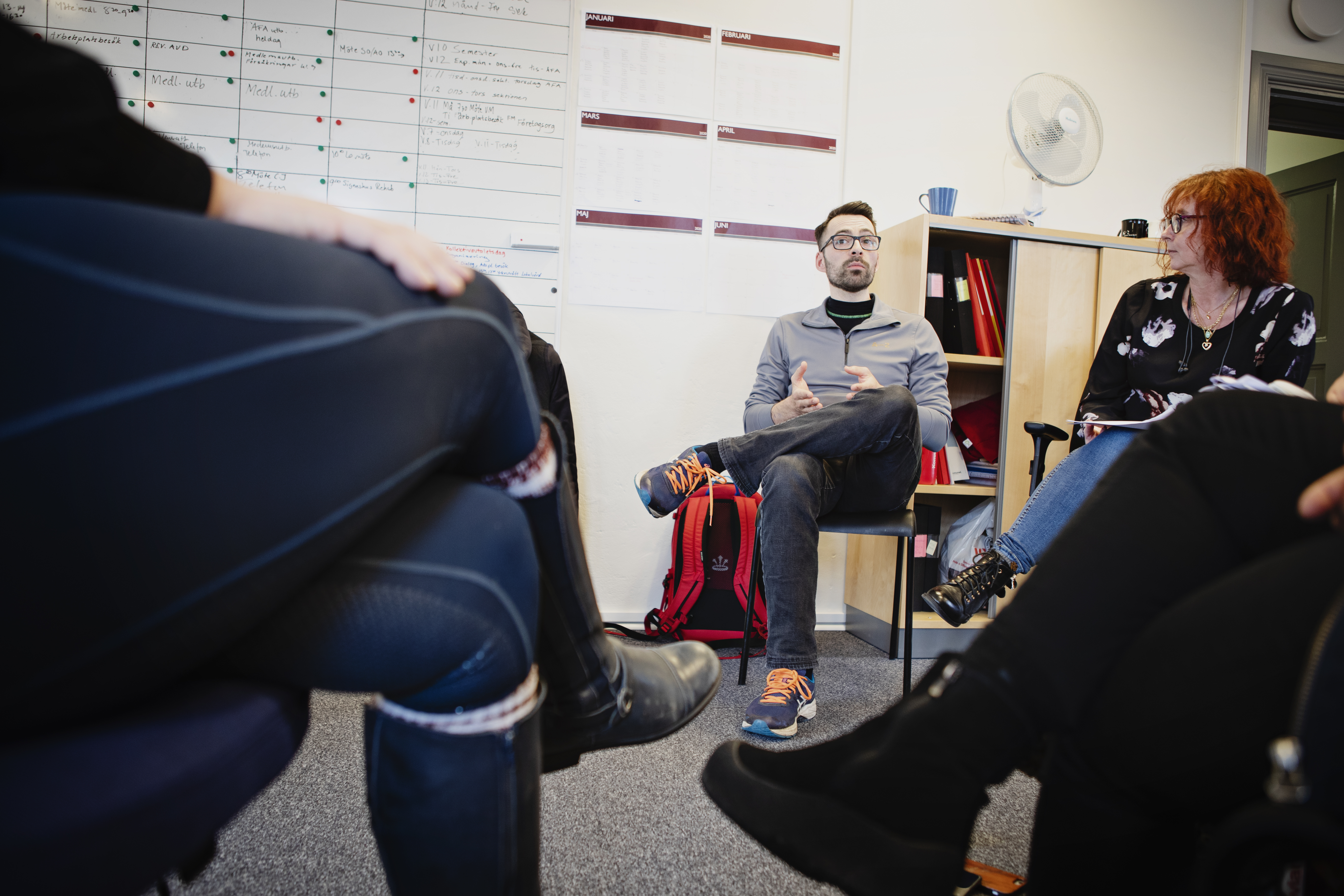 Benjamin Hultengren med kollegan Annika Larsson.