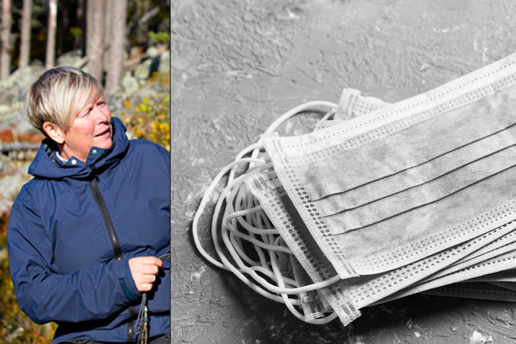 Ethel Henriksson, huvudskyddsombud i Umeå där hemtjänstpersonal jobbar utan skydd hos brukare med symtom.
