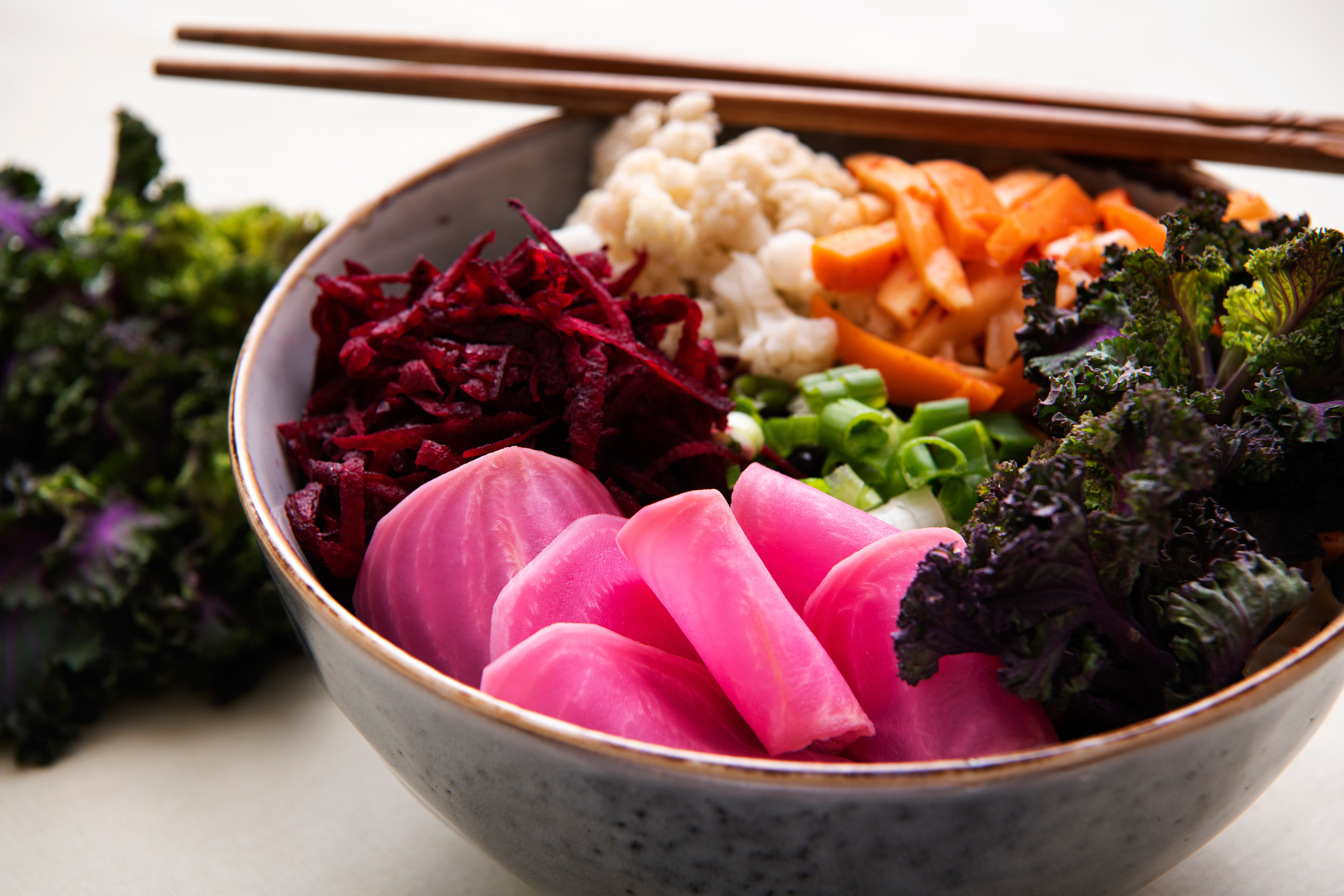 Bönbowl med picklat.