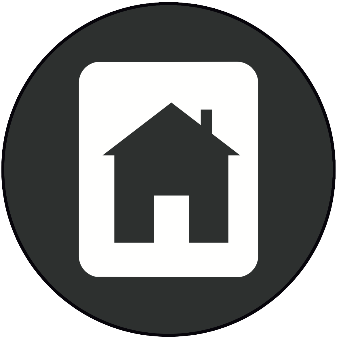 En stiliserad ikon av ett hus