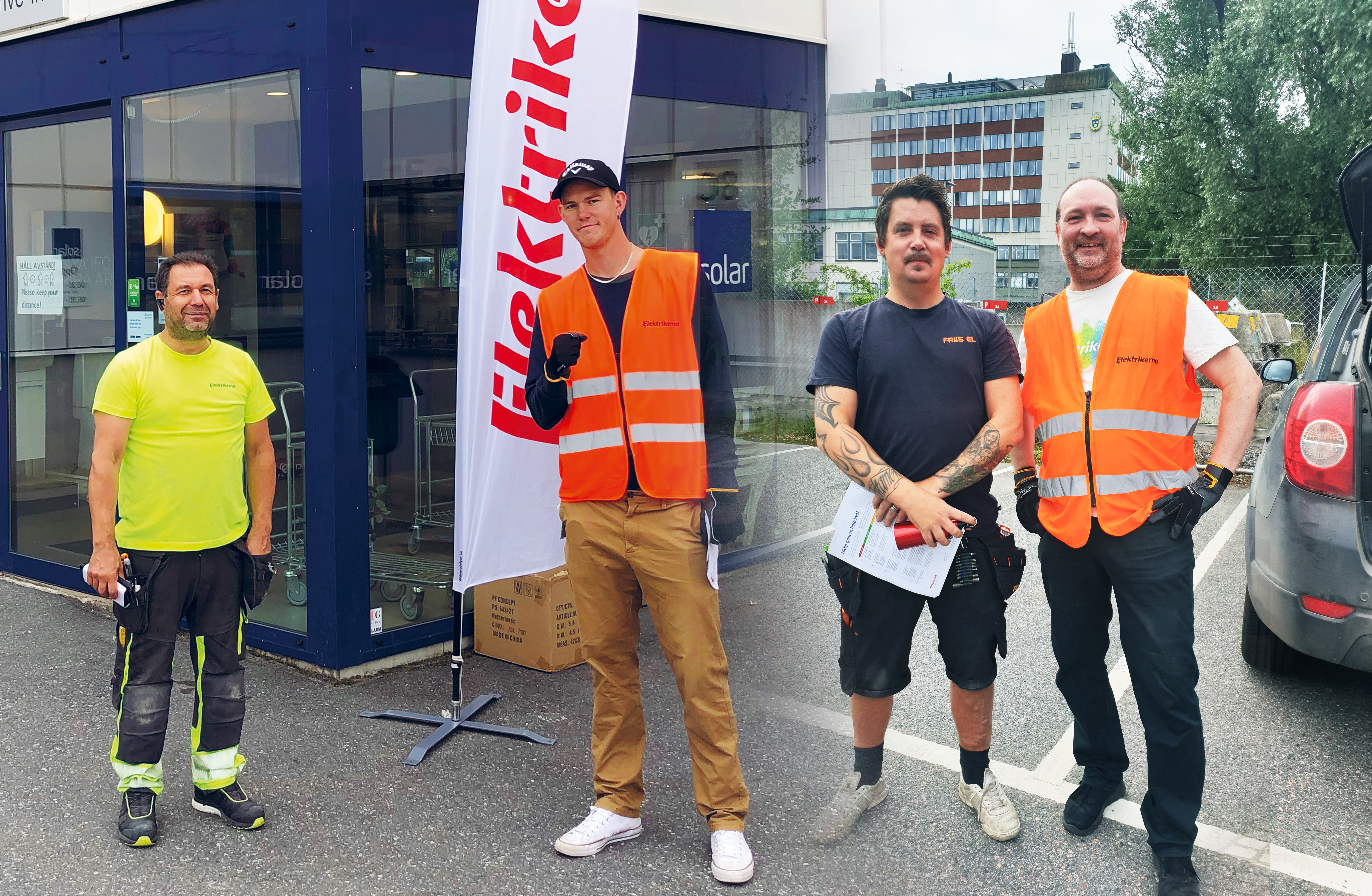 Ett montage av två bilder från uppsökerierna