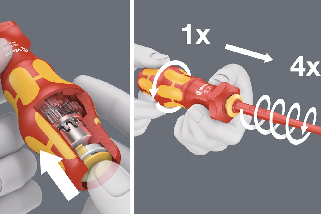 Instruktionsbild för skruvmejseln