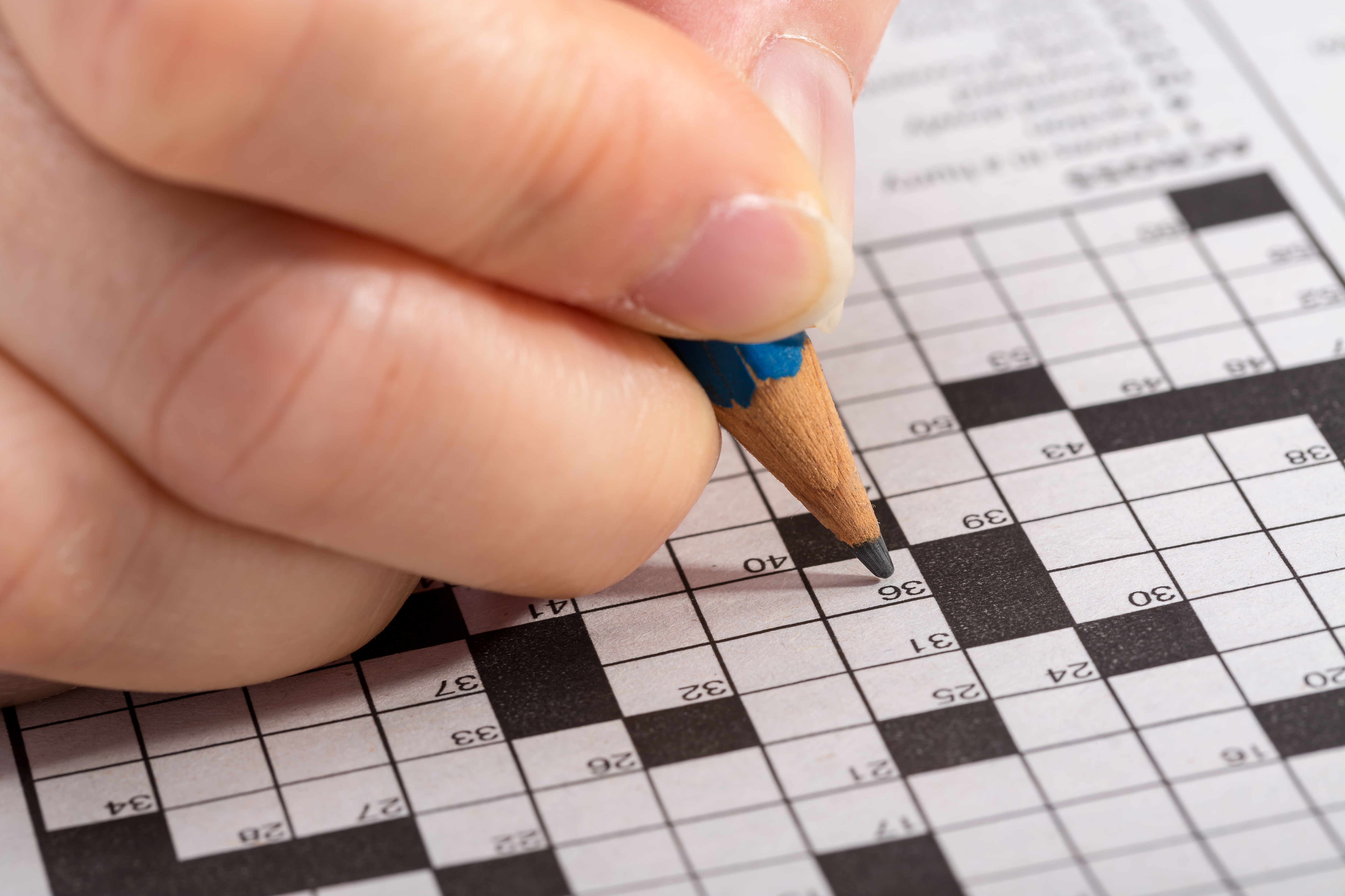 Ett korsord i en tidning