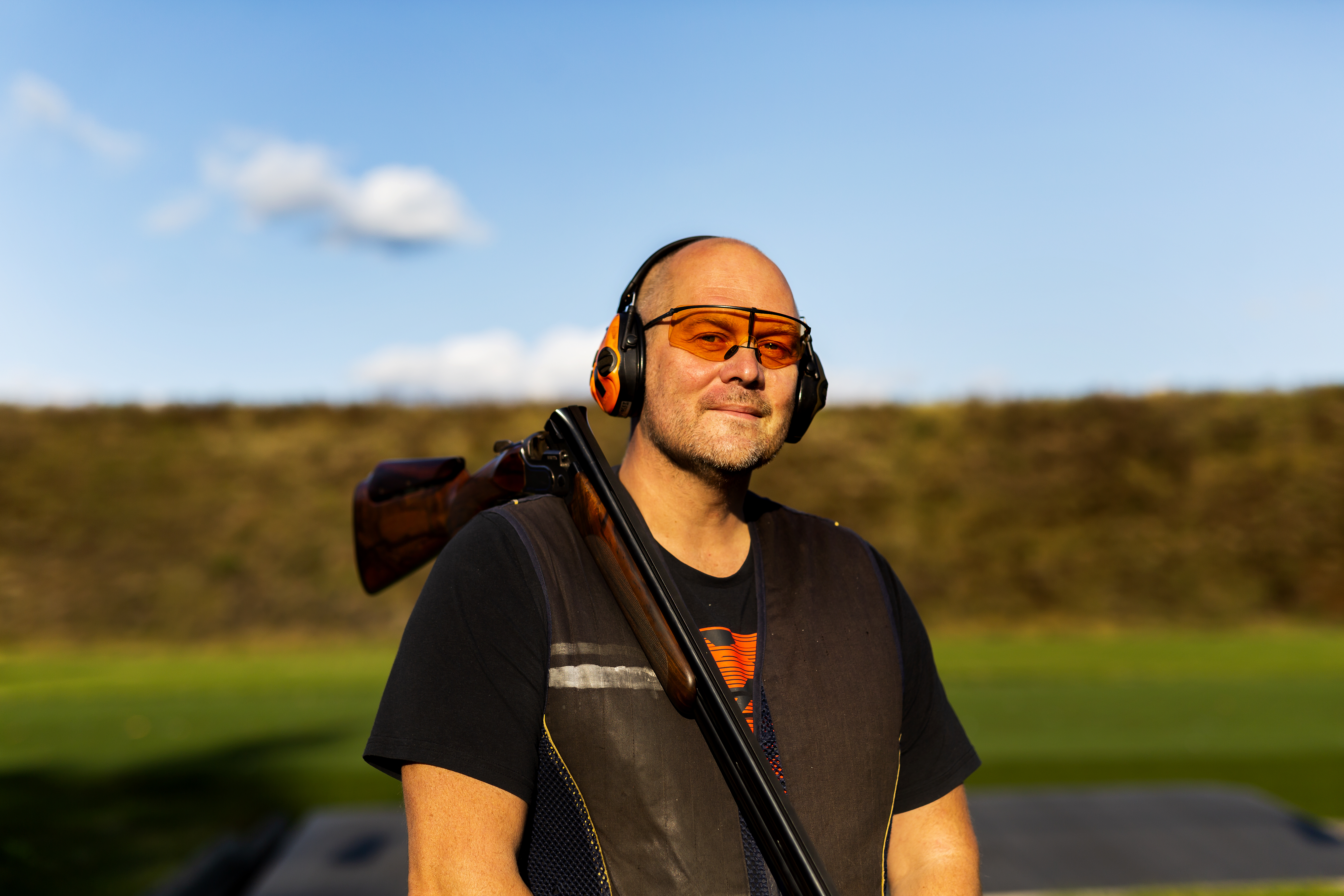 Pierre Håkansson på skyttebanan