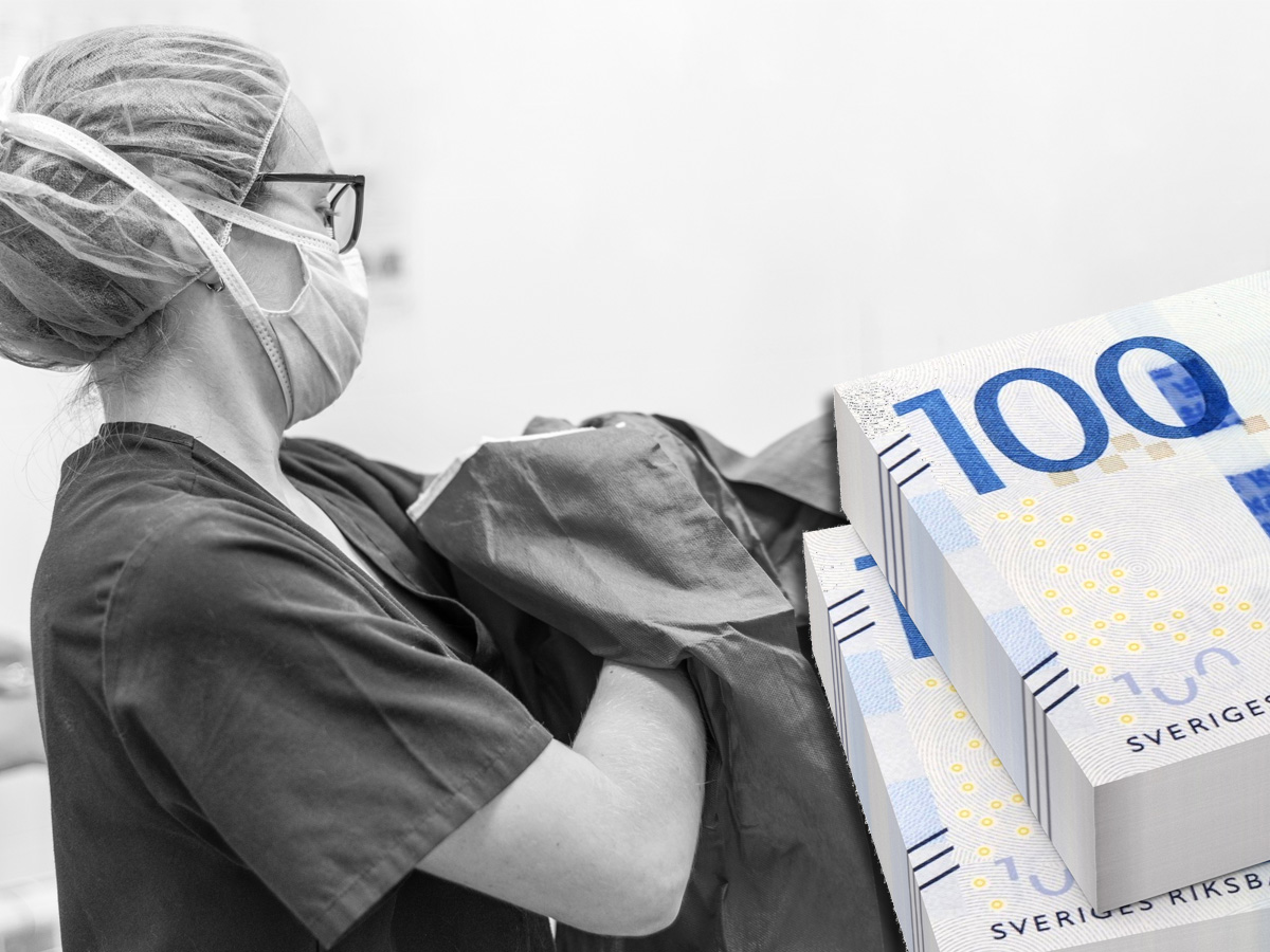Extrapengar till vårdpersonal (genrebild).