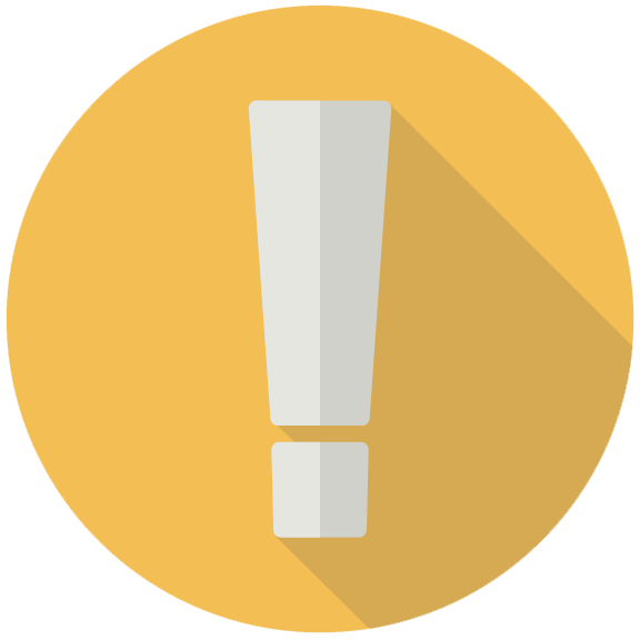 Ett tecknat utropstecken