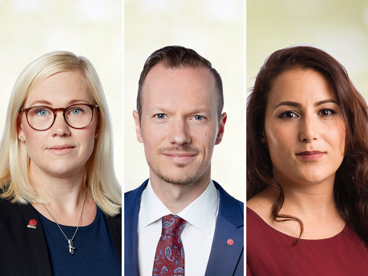 Sara Heelge Vikmång, Rasmus Lenefors och Kamile Ünver.